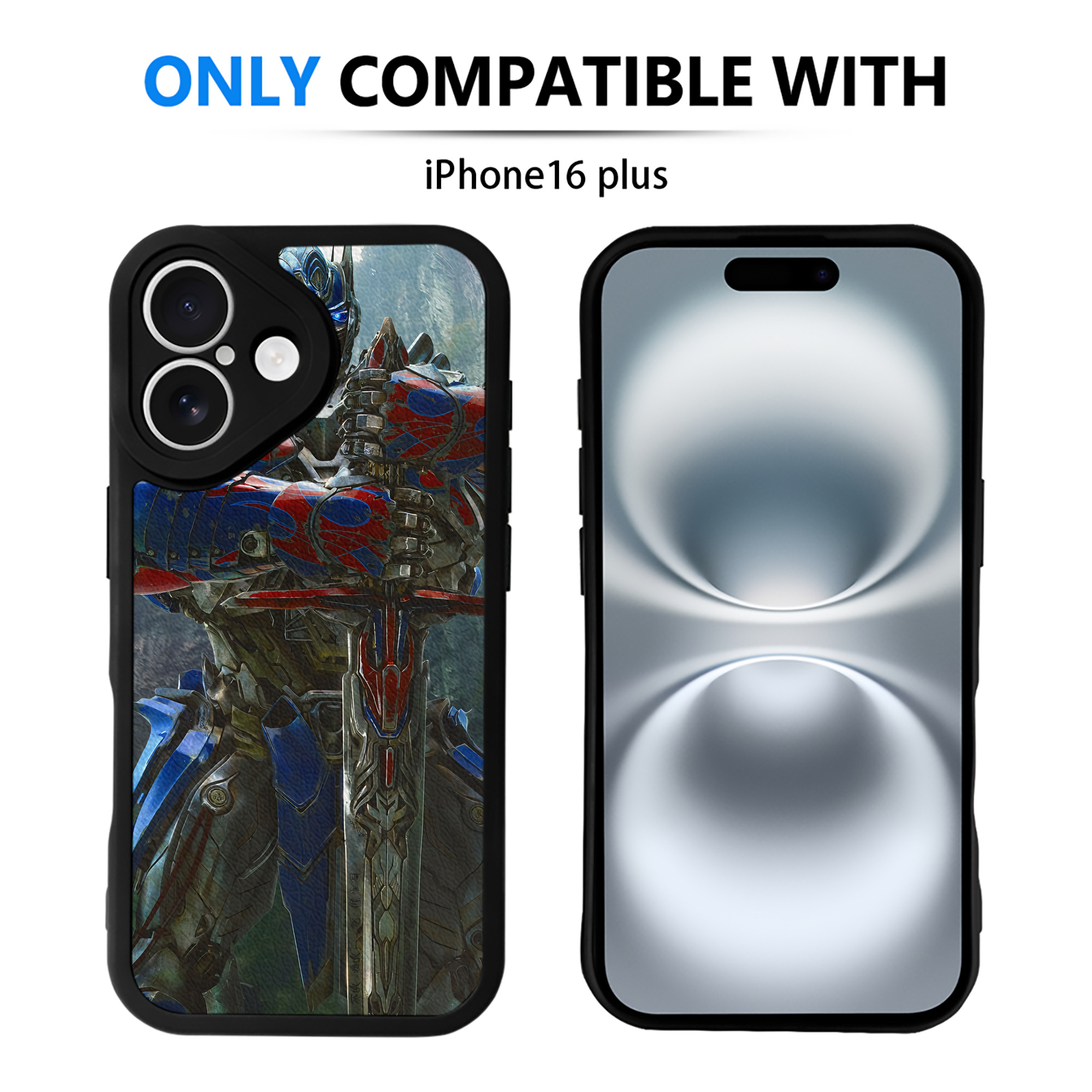 （画像用） Transformers トランスフォーマー 【iPhone 16シリーズ対応】シリコンスマホケース（レザー調） 材質：シリコン
